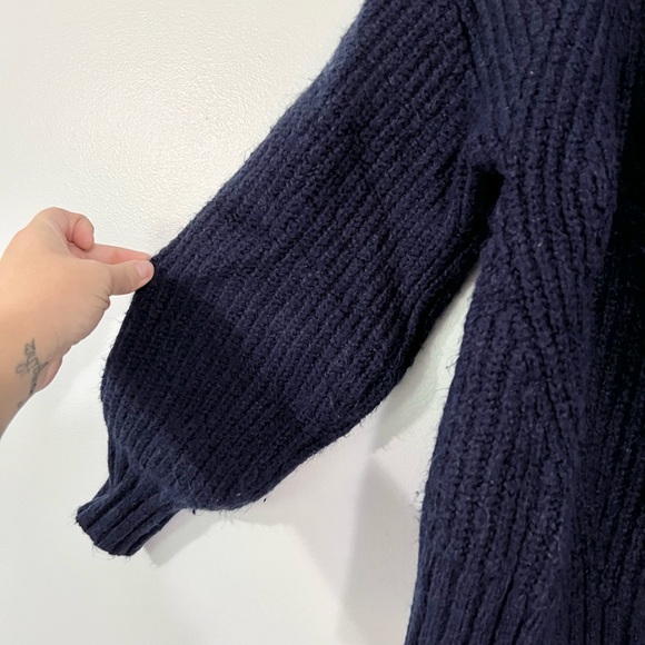 Navy blue high neck sweater - Picture 4 of 6